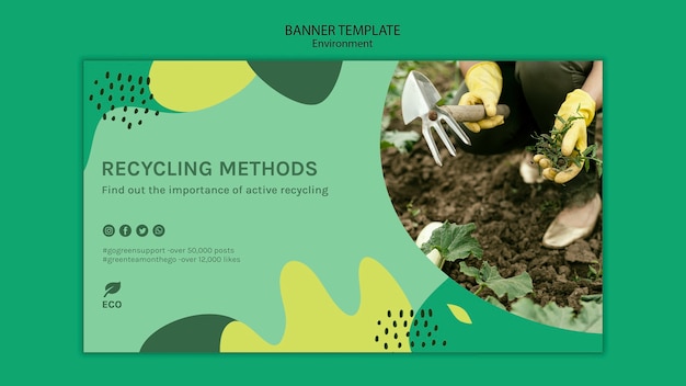 Free PSD environmental concept banner template