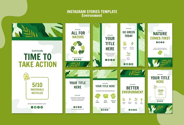 Free PSD environmental instagram stories template