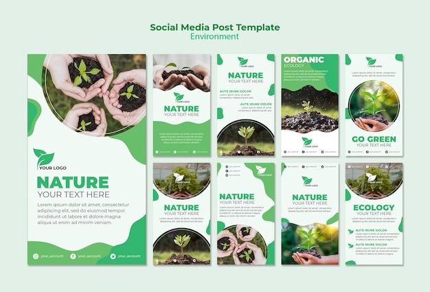 Environmental social media post template