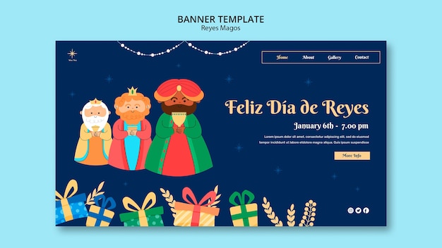 Free PSD epiphany day template design