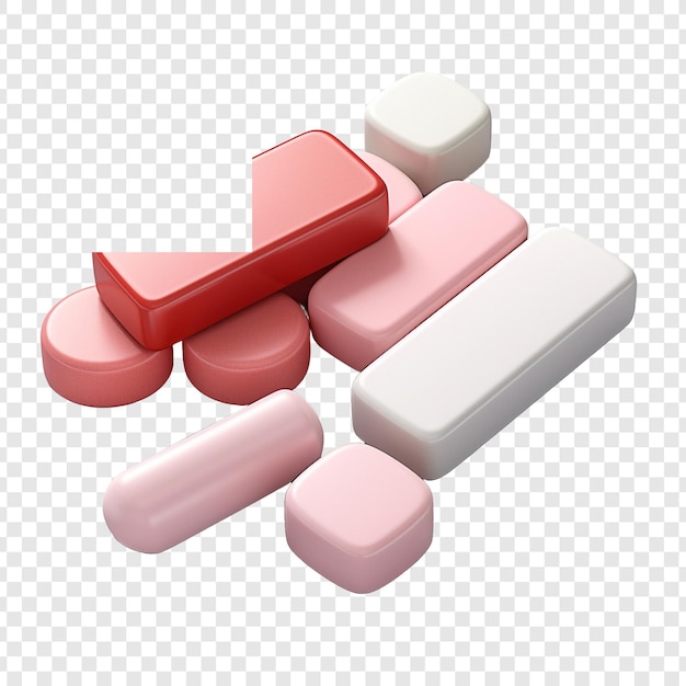 Eraser isolated on transparent background