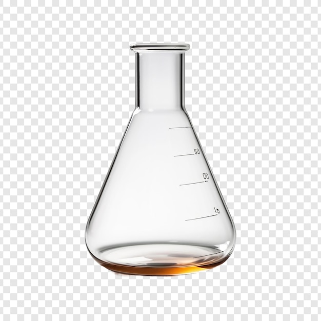 Free PSD erlenmeyer flask isolated on transparent background