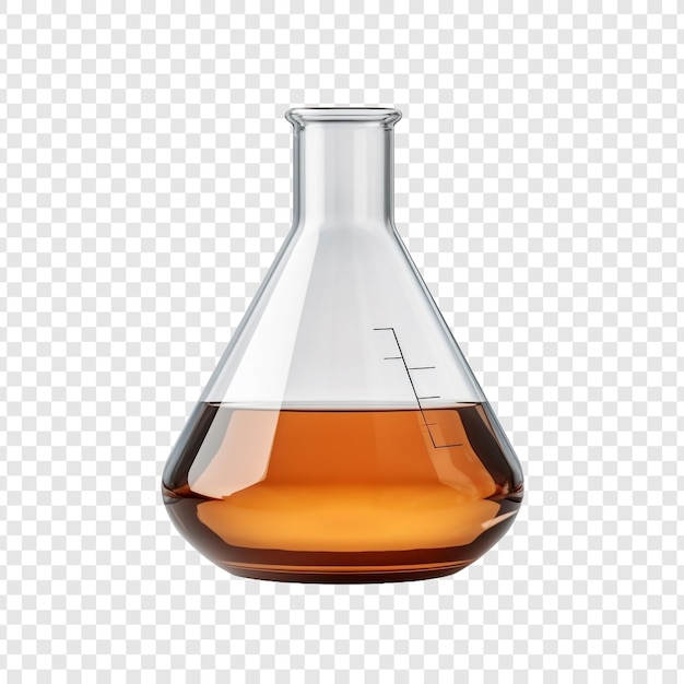 Free PSD erlenmeyer flask isolated on transparent background