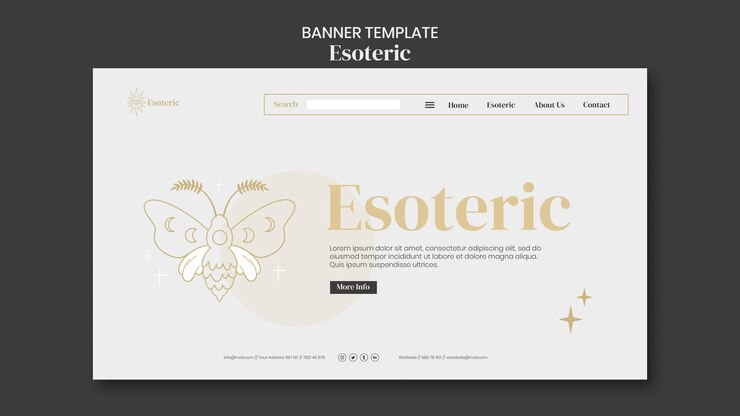 Free PSD esoteric banner template