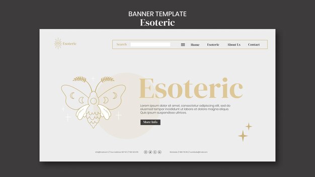 Esoteric banner template