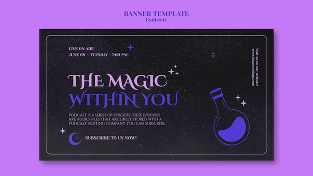 Free PSD esoteric banner template