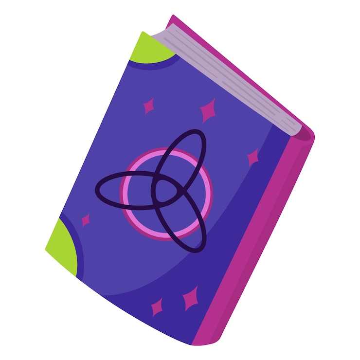 मुफ़्त PSD esoteric book of spells symbol illustration