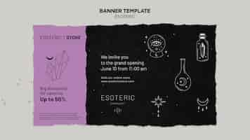 Free PSD esoteric craft banner template