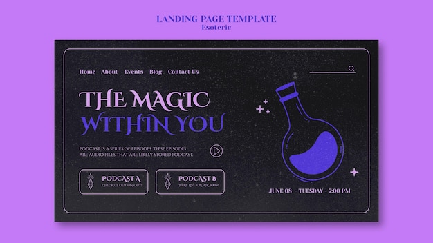 Esoteric landing page