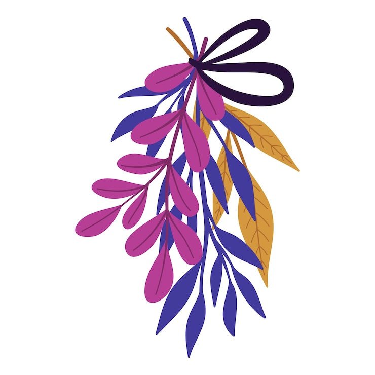 Бесплатный PSD esoteric plants symbol illustration