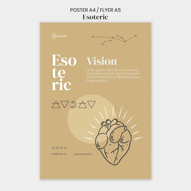 Free PSD esoteric poster template