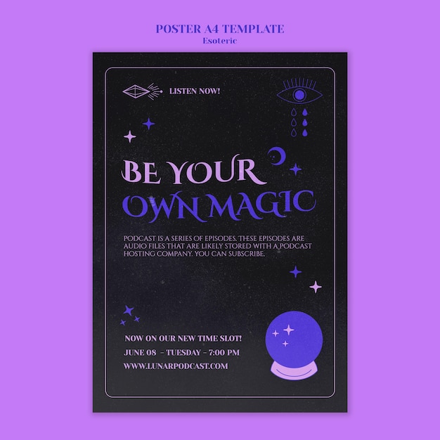 Esoteric poster template