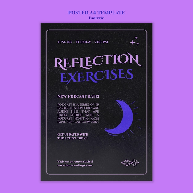 Free PSD esoteric poster template