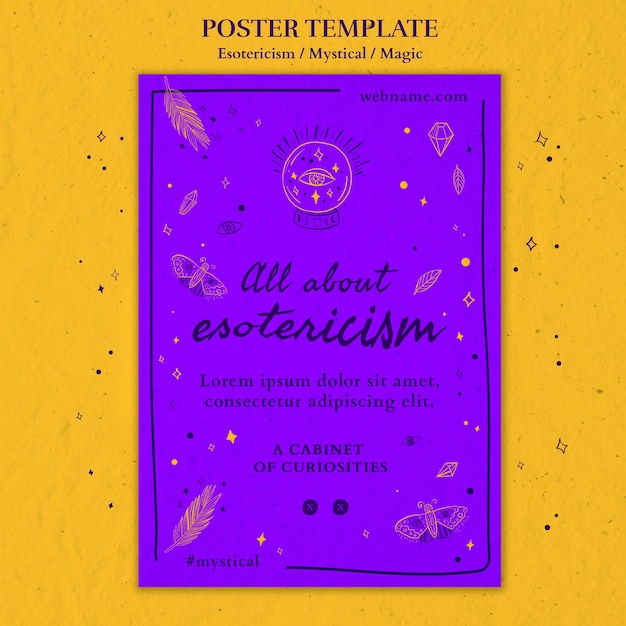 Esotericism ad poster template