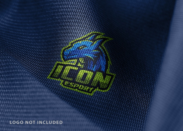 Download Realistic embroidery logo mockup on jeans fabric | Premium PSD File