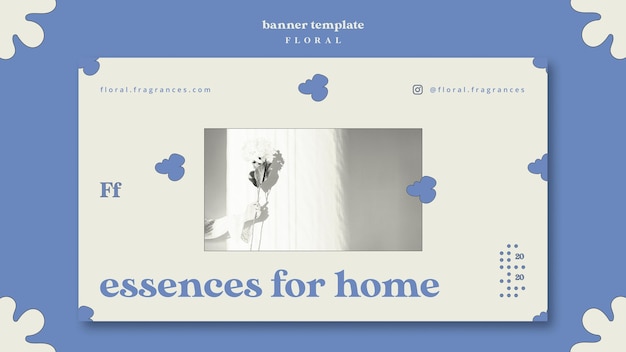 Free PSD essences for home concept banner template