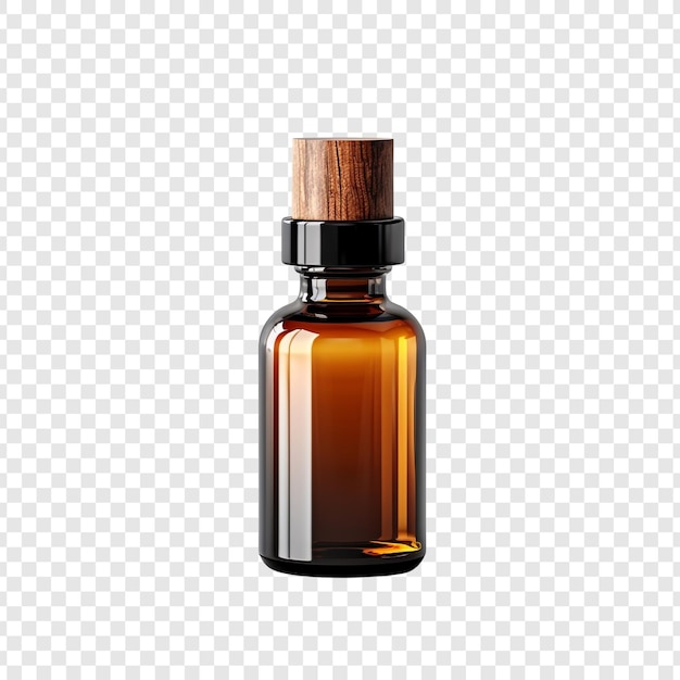 Free PSD essential oil bottle isolated on transparent background