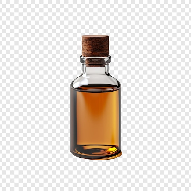 Free PSD essential oil bottle isolated on transparent background