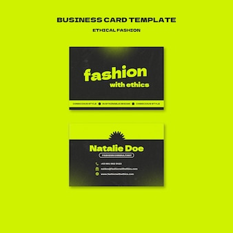 ethical fashion business card design template