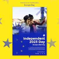 Free PSD europe day template  design