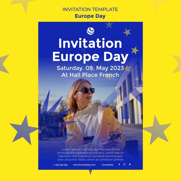 europe day template  design