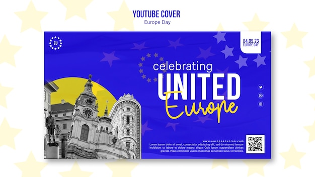 Europe day template design