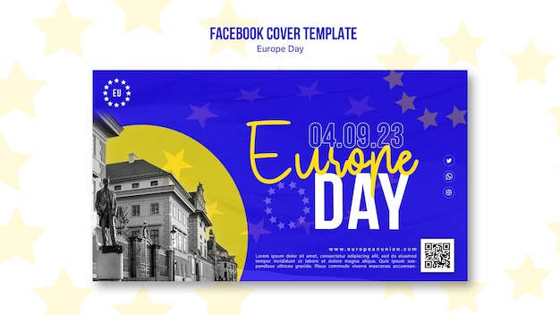 Free PSD europe day template design