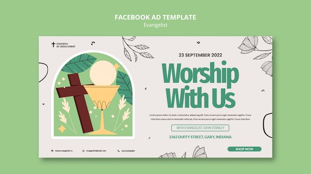 Evangelist facebook ad template design