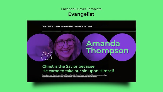 Free PSD evangelist facebook cover template design