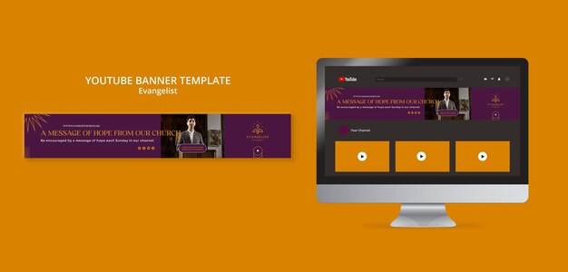 Evangelist religion and spirituality youtube banner template