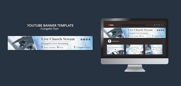 Evangelist religion and spirituality youtube banner template