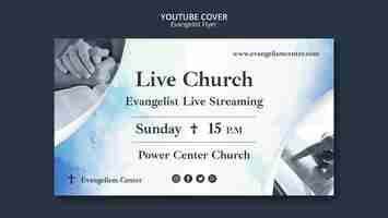 Free PSD evangelist religion and spirituality youtube cover template