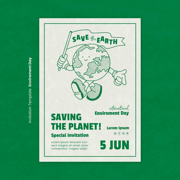 Event invitation template for world environment day celebration