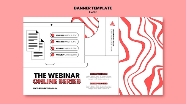 Free PSD event online webinar banner template