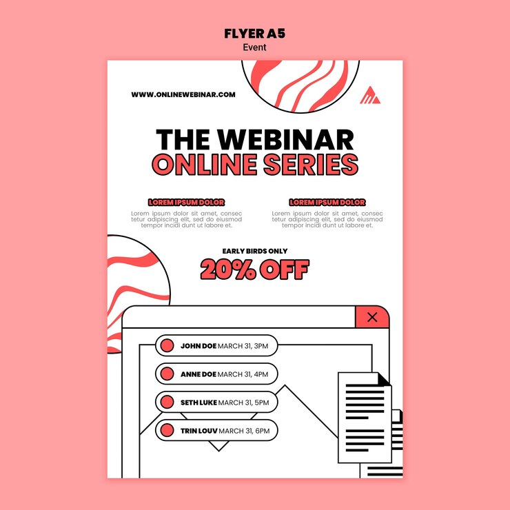 Free PSD event online webinar flyer template