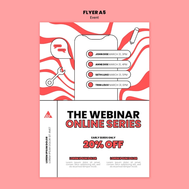 Free PSD event online webinar flyer template