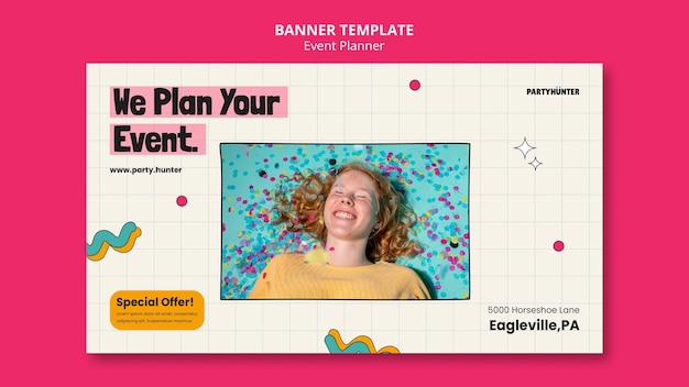 Event planner banner design template