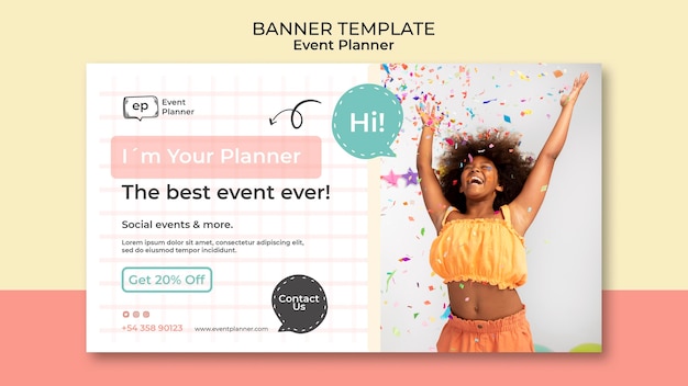 Free PSD event planner banner design template