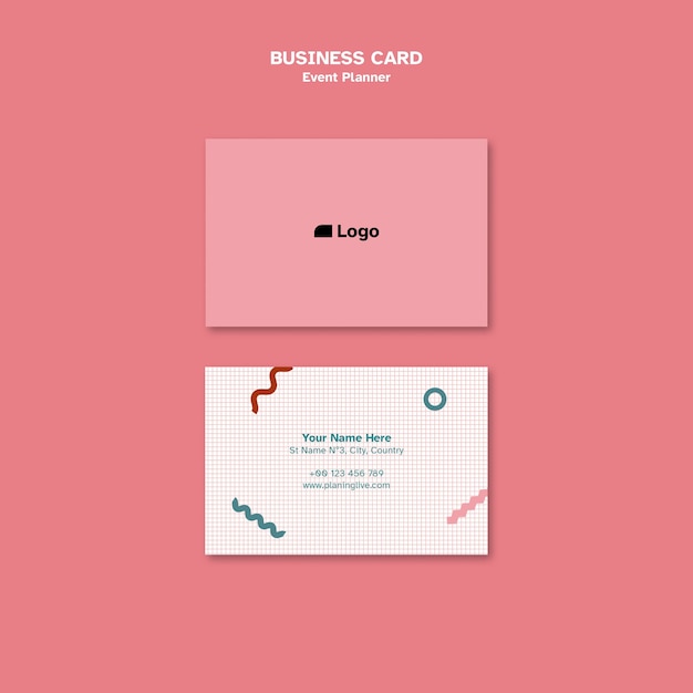 Event planner business card design template