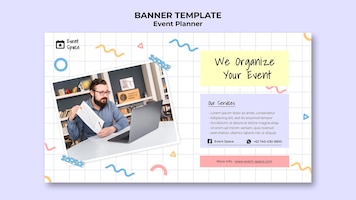 Event planner horizontal banner template