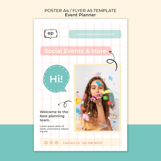 Free PSD event planner poster design template