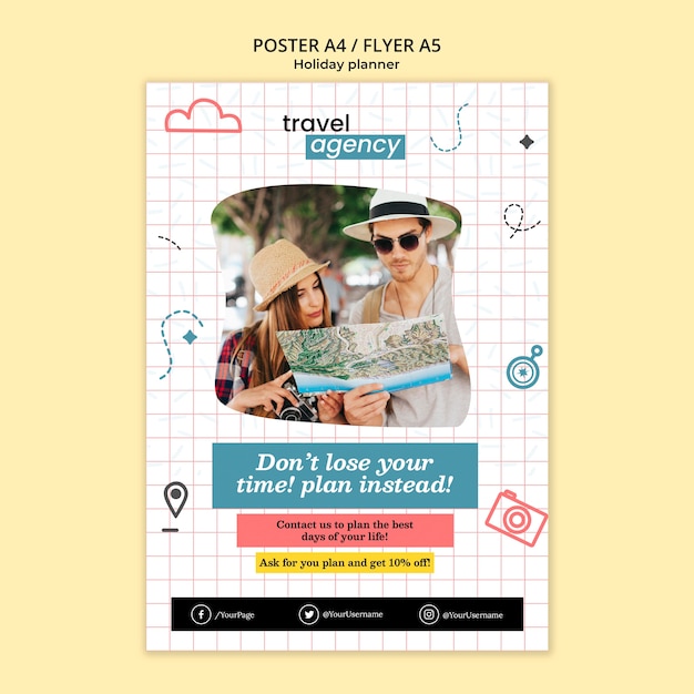 Free PSD event planner poster design template