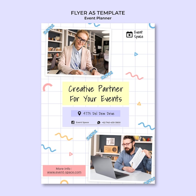 Event planner vertical flyer template