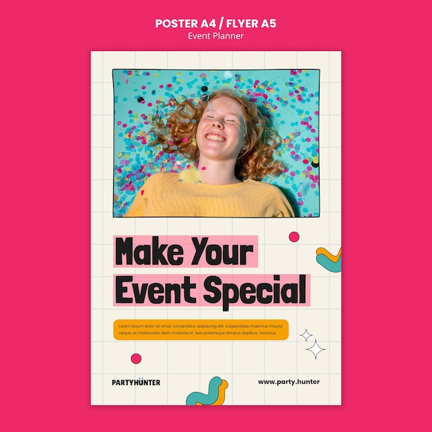 Event planner vertical poster template