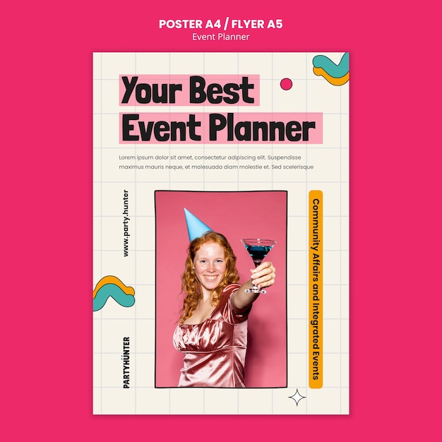 Event planner vertical poster template