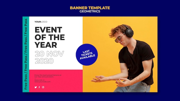 Free PSD event of the year banner template