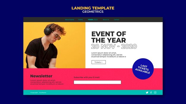 Event of the year landing page template