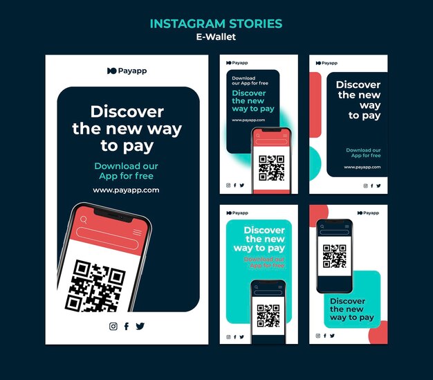 Ewallet 인스타그램 스토리 디자인 템플릿