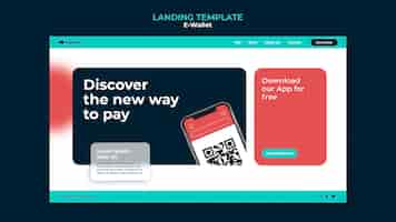 Free PSD ewallet landing page design template