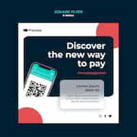 Free PSD ewallet square flyer design template